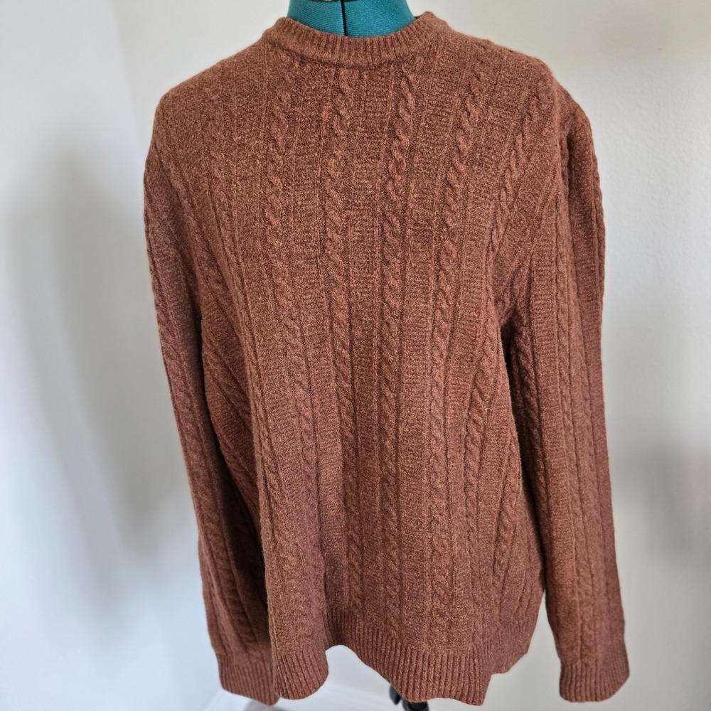 Abercrombie & Fitch Womens Soft A&F Sweater Size Large Cable Knit Brown